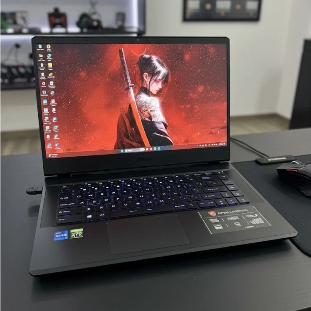 MSI Leopard Gaming Laptop with Black and Blue Accents